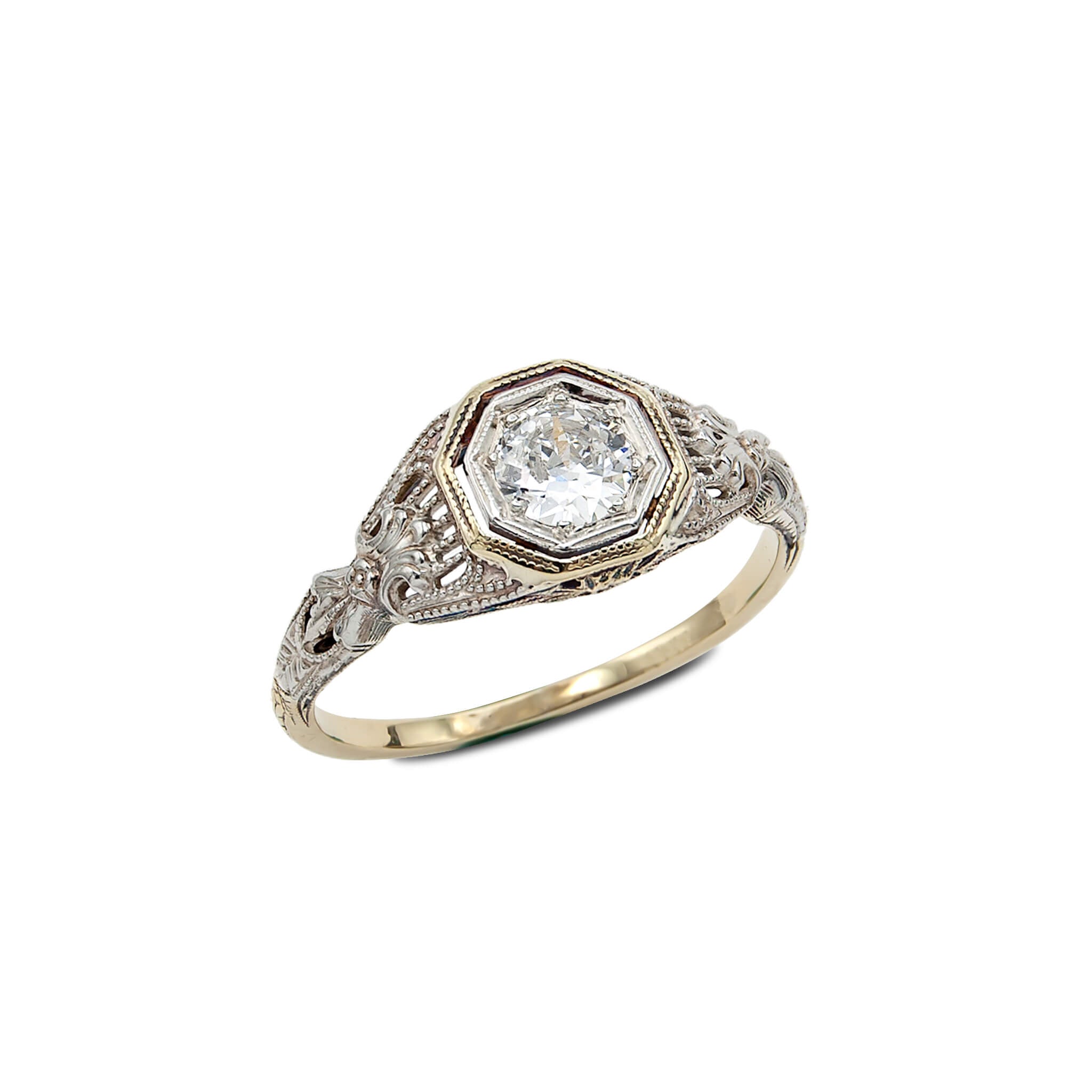 Late Art Deco Platinum Diamond Engagement Ring 6.29ctw – A. Brandt + Son
